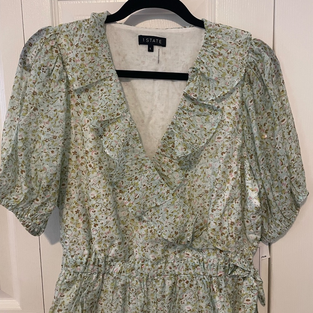 New 1. State Chiffon Blouse Size Large